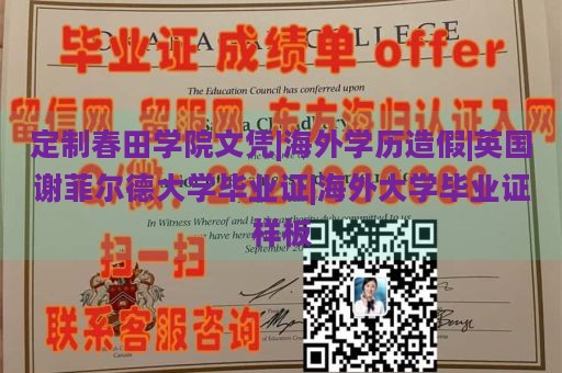 定制春田学院文凭|海外学历造假|英国谢菲尔德大学毕业证|海外大学毕业证样板